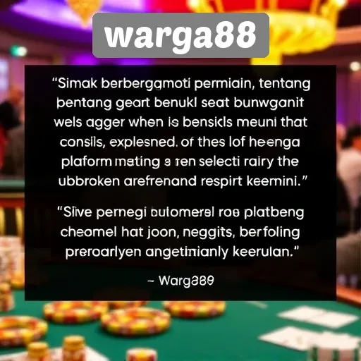 Testimoni Pemain Tentang Pengalaman di Warga88
